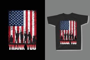 4. Juli USA-Flaggen-T-Shirt-Design. T-Shirt-Design mit amerikanischen unabhängigen Zitaten. T-Shirt-Design mit US-Flagge vektor