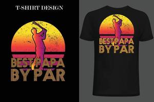 Golf-T-Shirt-Design. Vintage Golf-Shirt-Design. Vintage-T-Shirt-Design vektor