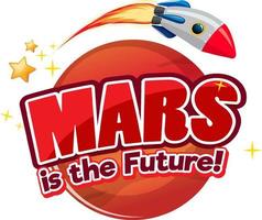 mars ist das Futures-Wort-Logo-Design vektor