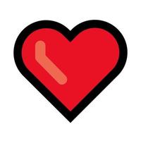 einfaches Herzsymbol für Messenger in sozialen Netzwerken für st. Valentinstag vektor