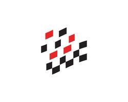 Race Flag Icon, einfaches Design-Logo vektor