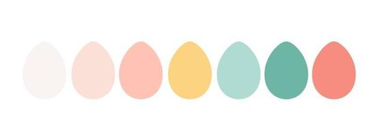 påskägg samling. målade ägg. glad påsk. ritad för hand vektor