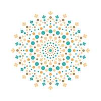 Punktmalerei trifft Mandalas. Aborigine-Stil der Punktmalerei und die Kraft des Mandalas. dekorative Blume vektor