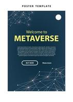 Landing-Page-Vorlage Website-Präsentation digitales Marketing flaches Design Startup-Event-Metaverse vektor