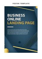 Landing-Page-Vorlage Website-Präsentation digitales Marketing flaches Design Startup-Event-Business-Set vektor