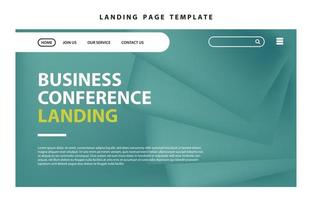 Landing-Page-Vorlage Website-Präsentation digitales Marketing flaches Design Startup-Event-Business-Set vektor