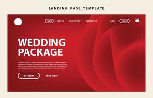 Landing-Page-Vorlage Website-Präsentation digitales Marketing flaches Design Startup-Event Hochzeit vektor