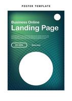 Landing-Page-Vorlage Website-Präsentation digitales Marketing flaches Design Startup-Event-Business-Set vektor