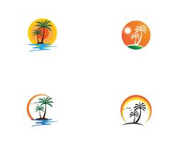 Palm Tree Summer Logo Vorlage