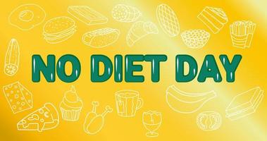 ingen diet day banner för webbpresentationer vektor