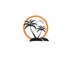 Palm Tree Summer Logo Vorlage
