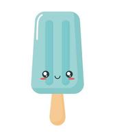 kawaii blaue Eiscreme im Stock vektor