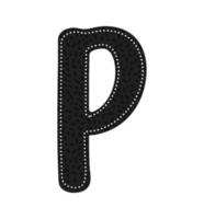 schönes Buchstabe p-Symbol vektor