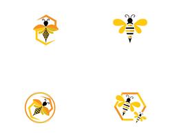 Bienenlogo und Symbol-Vektor-Vorlagen vektor