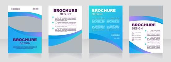 gesundheitsbehandlung blau leer broschüre design vektor