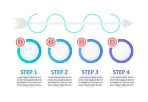 blaue kreise mit grauem pfeil infografik-diagrammgestaltungselementsatz vektor