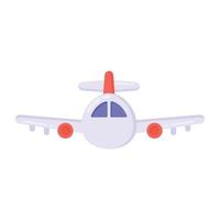 Es ist Zeit, mit dem Flugzeug zu fliegen, Flugzeugsymbol im flachen Vektorstil vektor