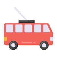 Bus-Symbol im flachen Stil am besten für Transport-Websites vektor