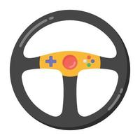 Game Steering Flat Style Icon, editierbarer Vektor