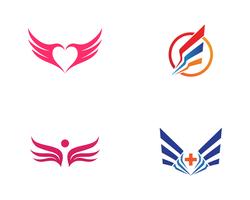 Wing Logo und Symbol Geschäftsvorlage