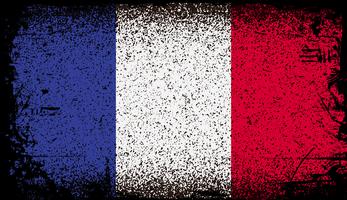 Frankreich Grunge Flagge vektor
