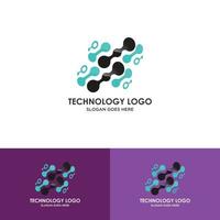 tecnology logotyp design, logotyp design vektor illustration mall