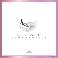 outline leaf logo premium elegant mall vektor eps 10