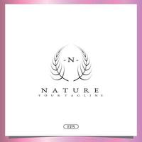 outline naturlogotyp premium elegant mall vektor eps 10