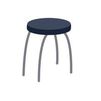 Schemel. Blauer Küchenstuhl ohne Rückenlehne. vektor