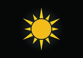 abstraktes kreatives sonnenlogodesign, sommersonnenlogo, sonnendurchbruchikonenzeichensymbol vektor