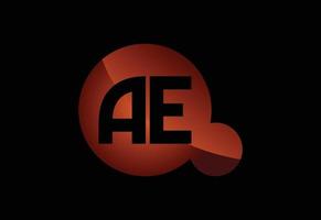 första monogram bokstaven ae logotyp design vektor. grafisk alfabetsymbol för företagsverksamhet vektor