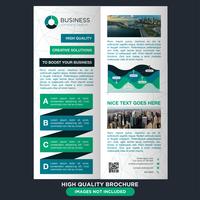 Green Business Fold Broschüre vektor
