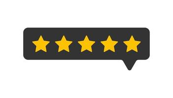 Vektor 5-Sterne-Feedback bewerten Sie uns Service-Zufriedenheit. Bewertung fünf Sterne