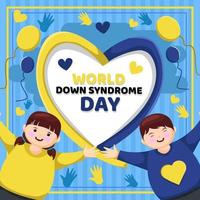 Hintergrund zum Welt-Down-Syndrom-Tag vektor