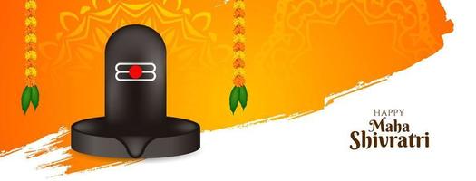 Happy Maha Shivratri Festival klassisches mythologisches Banner vektor