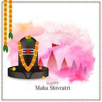 glad maha shivratri festival firande bakgrundsdesign vektor