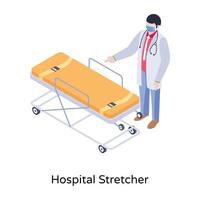 en isometrisk illustration av koronavirustestning vektor