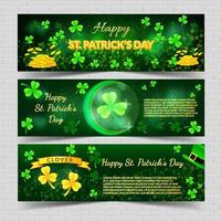 st patrick banner set vektor