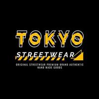 tokyo streetwear skrivdesign, lämplig för screentryck på t-shirts, kläder, jackor och andra vektor