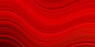 mörk röd vektor bakgrund med kurvor.