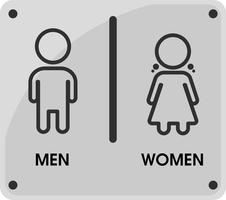 Men and Women Toilet icon themes Das sieht einfach und modern aus. Vektor-Illustration. vektor