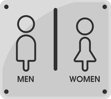 Män och kvinnor Toalett ikon teman Det ser enkelt och modernt ut. Illustration Vektor EPS10.