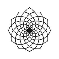 blommönster mandala lotus isolerad design inspiration vektor