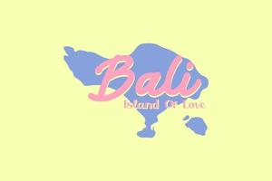Bali-Inselillustration für Plakatdesign oder Fahnendesignschablone vektor