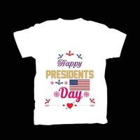 Happy President Day neues T-Shirt-Design vektor