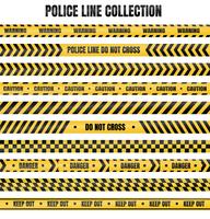 Gelbes und schwarzes Polizeiband Zur Warnung vor gefährlichen Bereichen