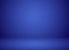 Studiorumsinteriör blå färgbakgrund med belysningseffekt. vektor