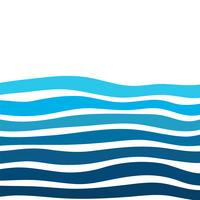 Gebogene Linie Hintergrund mit schönen Wasserwellen, die modern aussehen. vektor