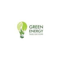 grüne Energie, Öko-Energie-Logo-Design-Vorlagenvektor vektor