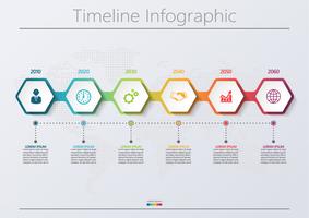 Visualisierung von Geschäftsdaten. Infographik Timeline Icons für abstrakte Hintergrundvorlage. vektor